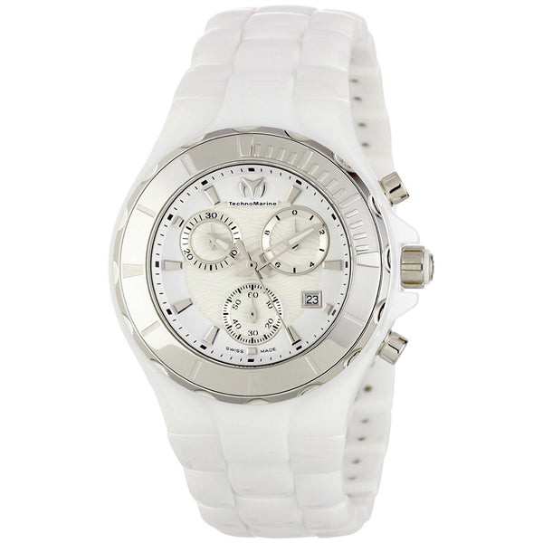 TechnoMarine Women's 110030C Cruise Chronograph White Ceramic Watch