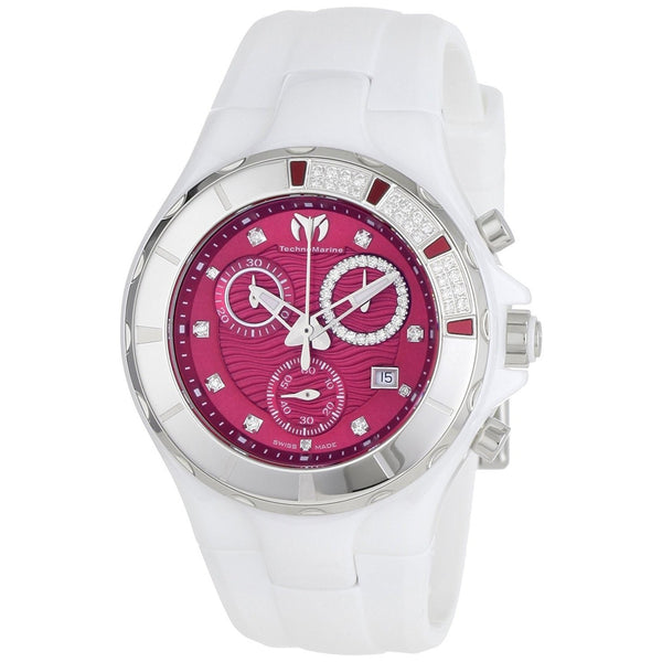 TechnoMarine Women's 110078 Cruise Chronograph Diamond White Ceramic Watch