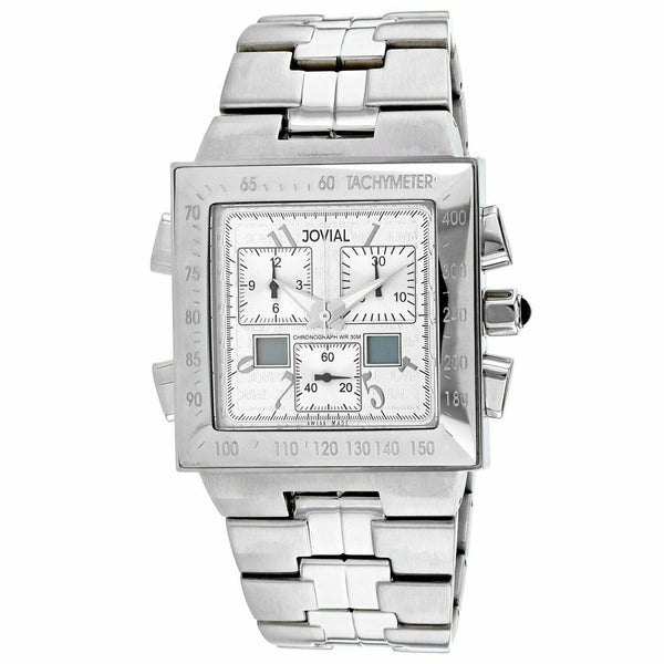 Jovial Men's 11066-GSMC-02 Classic Chronograph Stainless Steel Watch