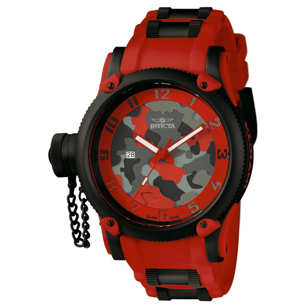 Invicta Men's 11334 Russian Diver Red Polyurethane and Stainless Steel Watch
