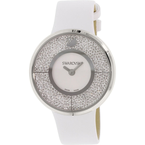Swarovski Women's 1135989 Crystalline Crystal White Leather Watch