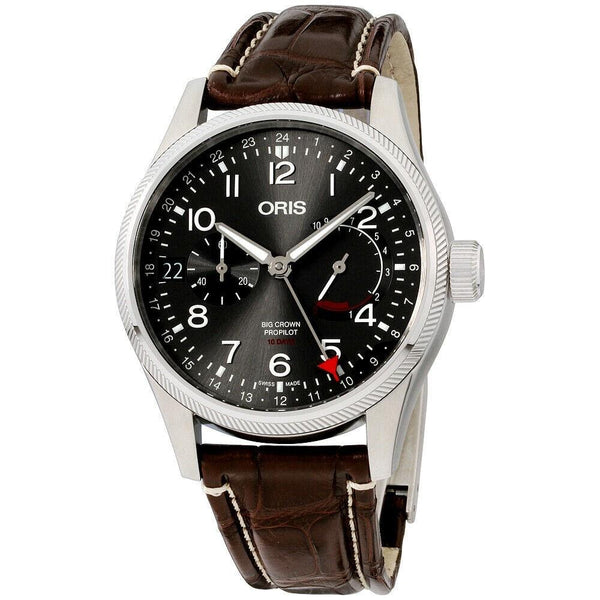 Oris Men's 11477464063LS Big Crown ProPilot Brown Leather Watch