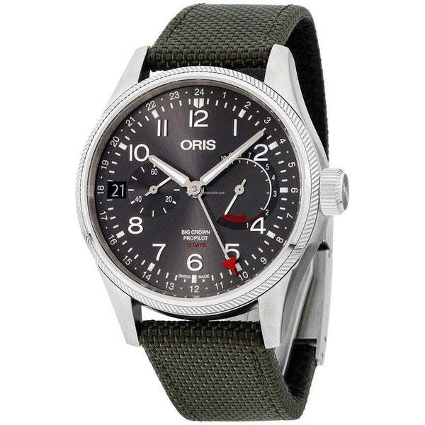 Oris Men's 11477464063TSGRN Big Crown ProPilot Green Canvas Watch