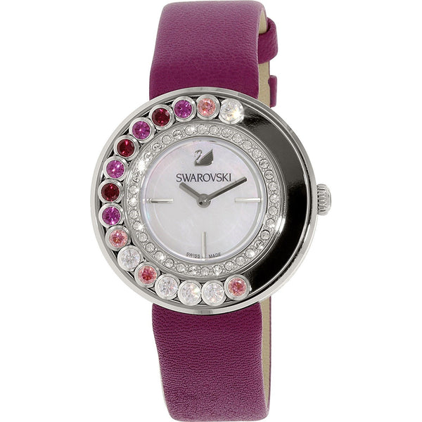 Swarovski Women's 1160309 Lovely Crystal Purple Leather Watch