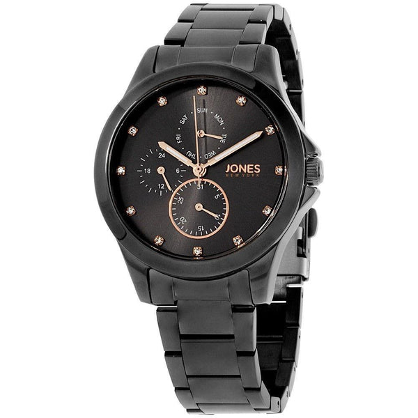 Jones New York Women's 11692B528-201 Black Stainless Steel Watch