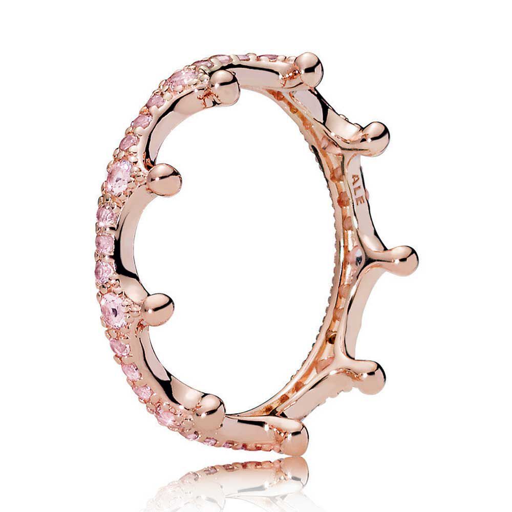 Pandora Pink Sparkling CZ Crown Ring