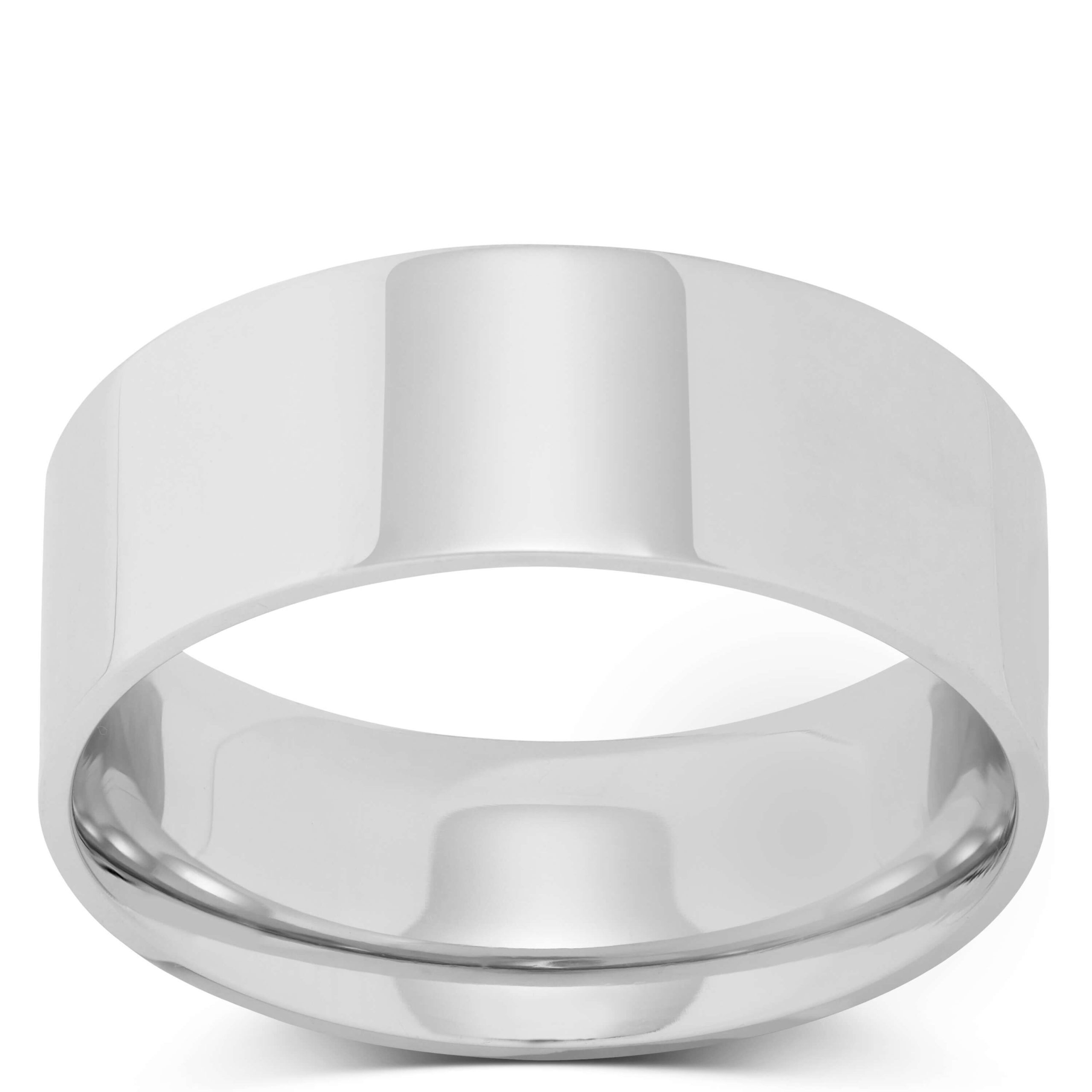 Polished Pipe Comfort Fit 8mm Band 14K