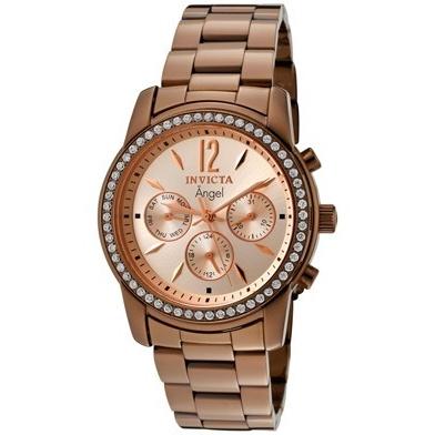 Invicta Women's 11773 Angel Chronograph Brown Stainless Steel Watch