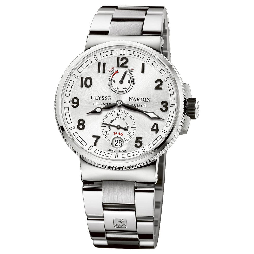 Ulysse Nardin Marine Chronometer Manufacture 43mm Steel And Titanium Watch 1183-126-7M/61
