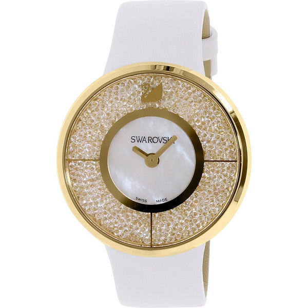 Swarovski Women's 1184025 Crystalline Crystal White Leather Watch