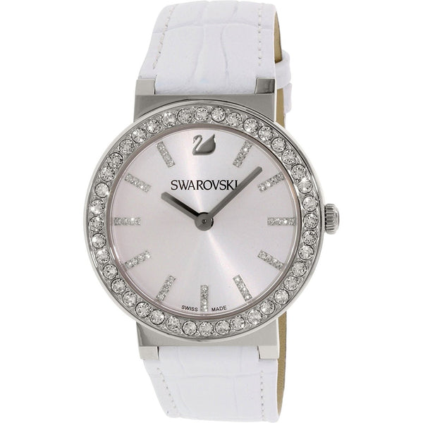 Swarovski Women's 1185826 Citra Spehere Crystal White Leather Watch