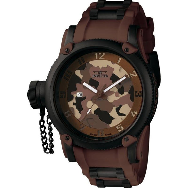 Invicta Men's 1198 Russian Diver Brown Polyurethane and Stainless Steel Watch