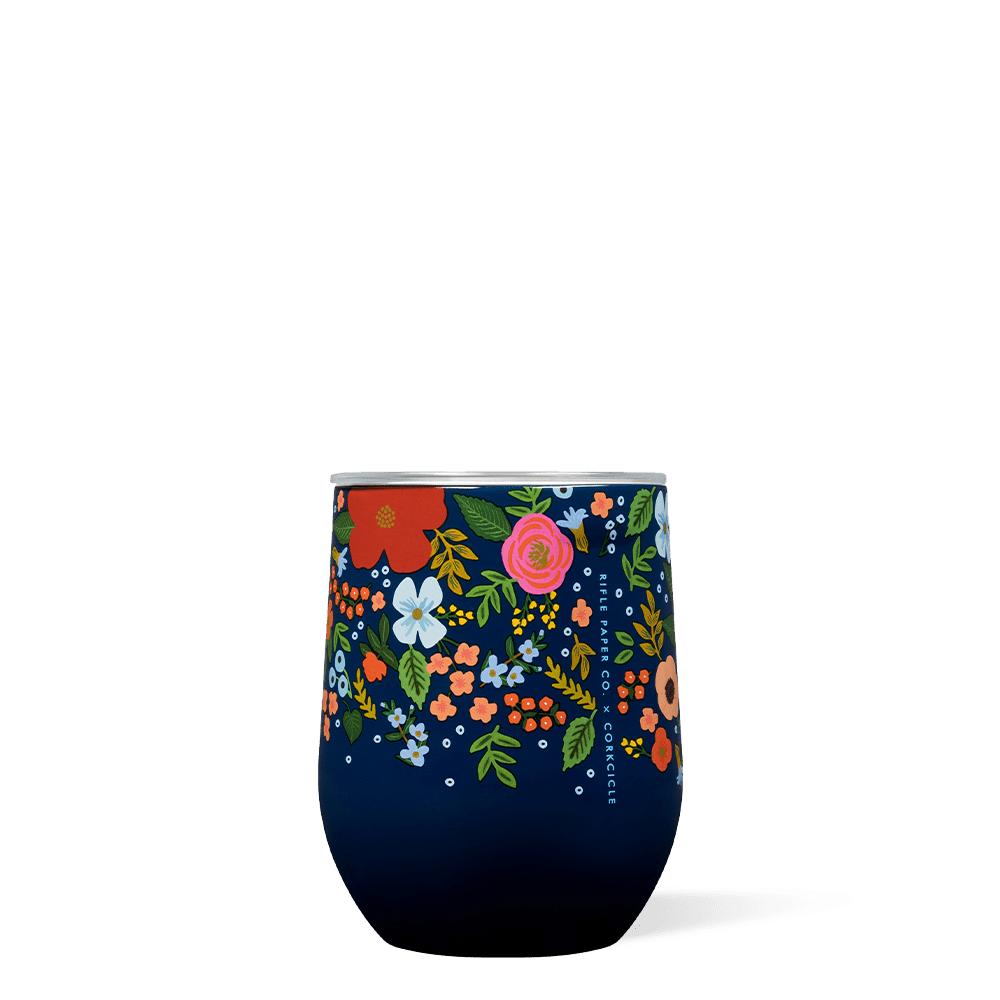 Gloss Navy Wild Rose Stemless