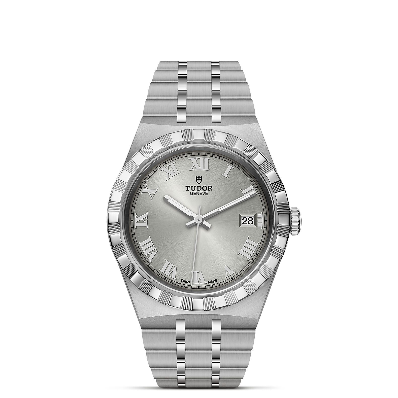 TUDOR Royal Watch Steel Case Silver Dial Steel Bracelet, 38mm