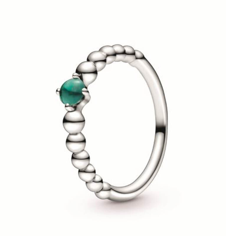 Pandora Purely Pandora Rainforest Green Topaz Beaded Ring