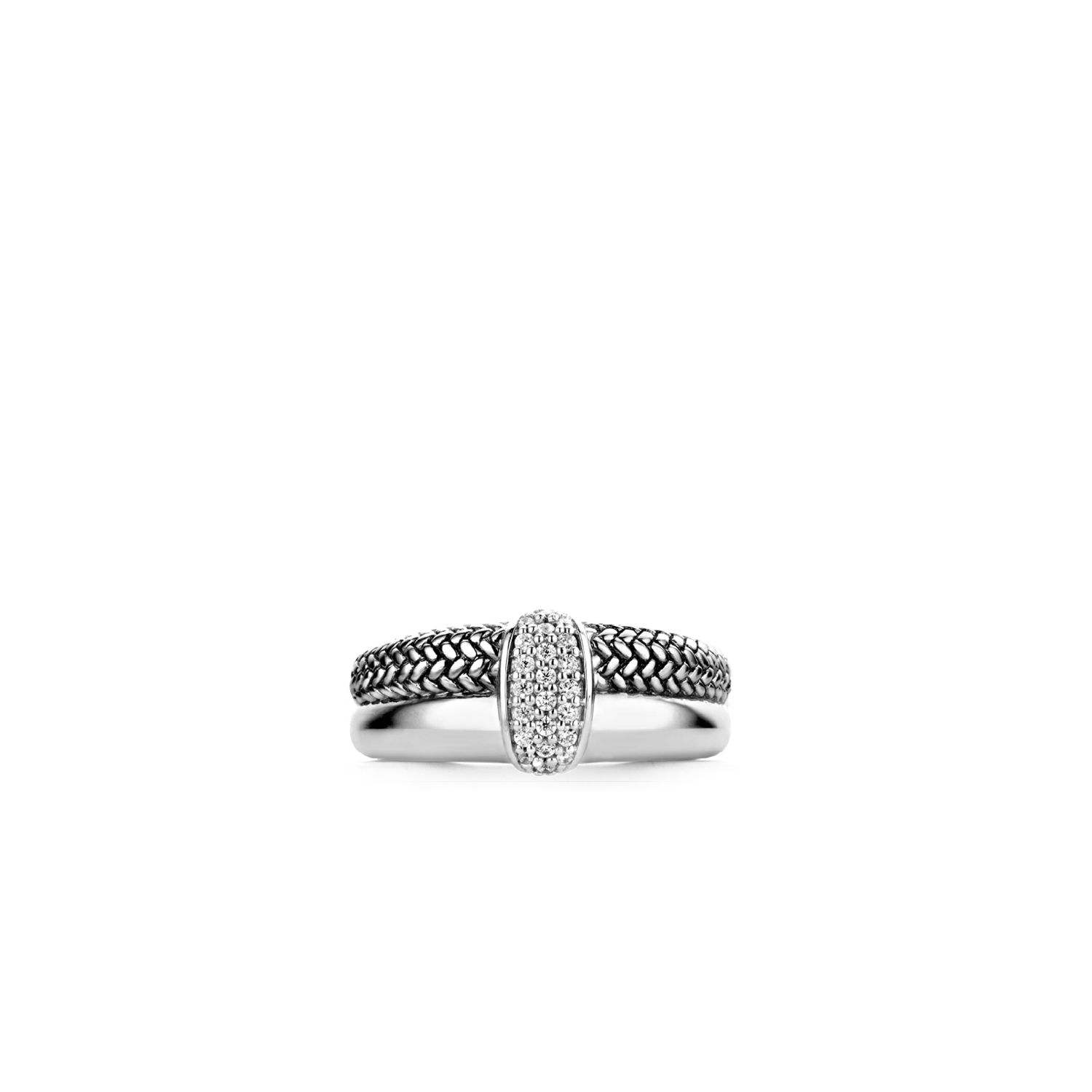 White Zirconia Pave Ring