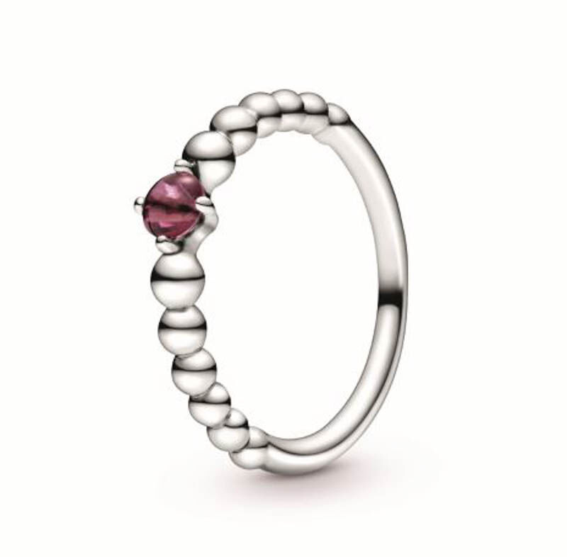 Pandora Purely Pandora Blazing Red Topaz Beaded Ring