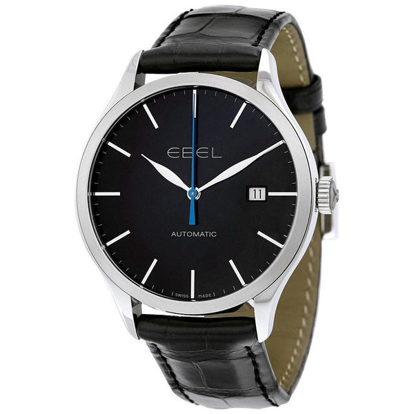 Ebel Men's 1216089 Classic Automatic Black Leather Watch