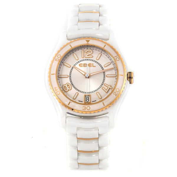 Ebel Women's 1216113 X-1 Two-Tone 18kt Rose Gold and Ceramic Watch