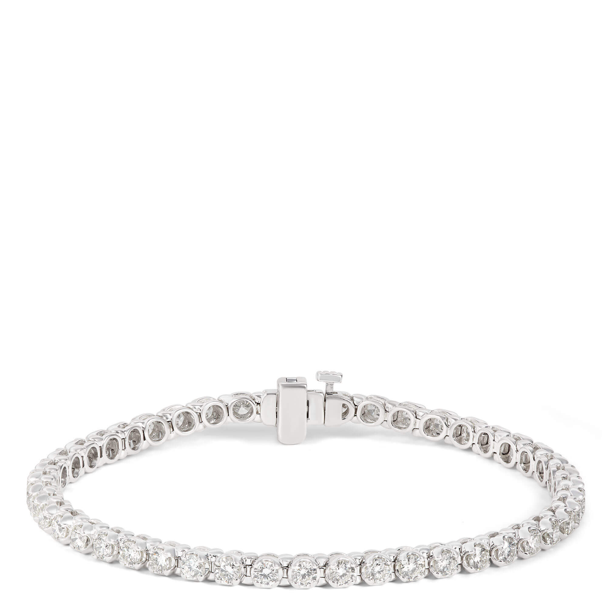 Buttercup Set Diamond Bracelet, 14K White Gold