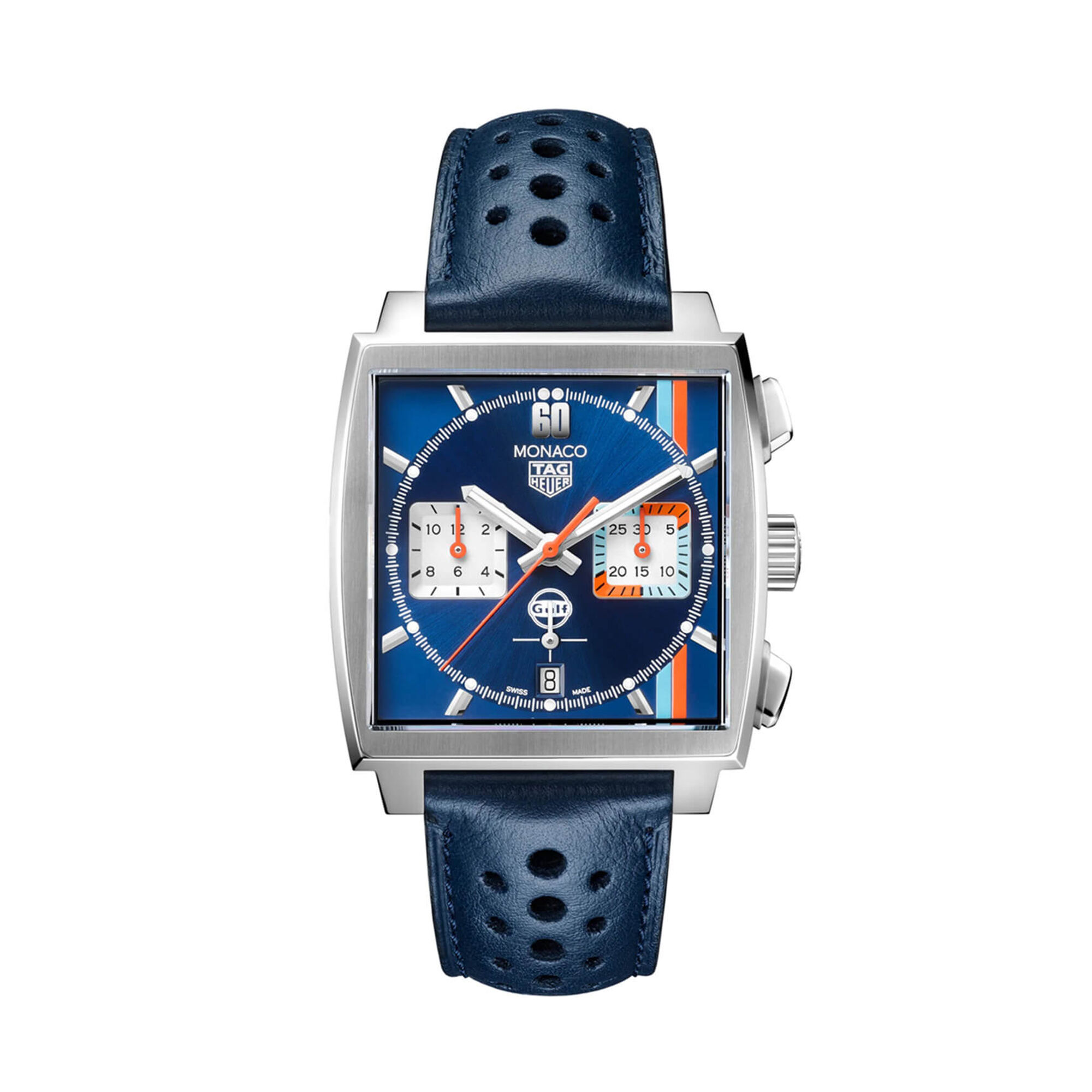 TAG Heuer Monaco Gulf Watch Blue Square Dial, 39mm