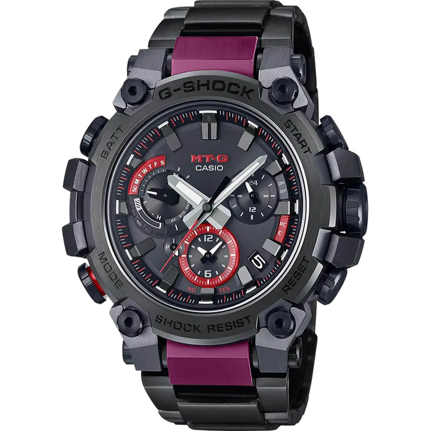 G-Shock MT-G Dual Core Guard Watch Red Accents, 51.9mm