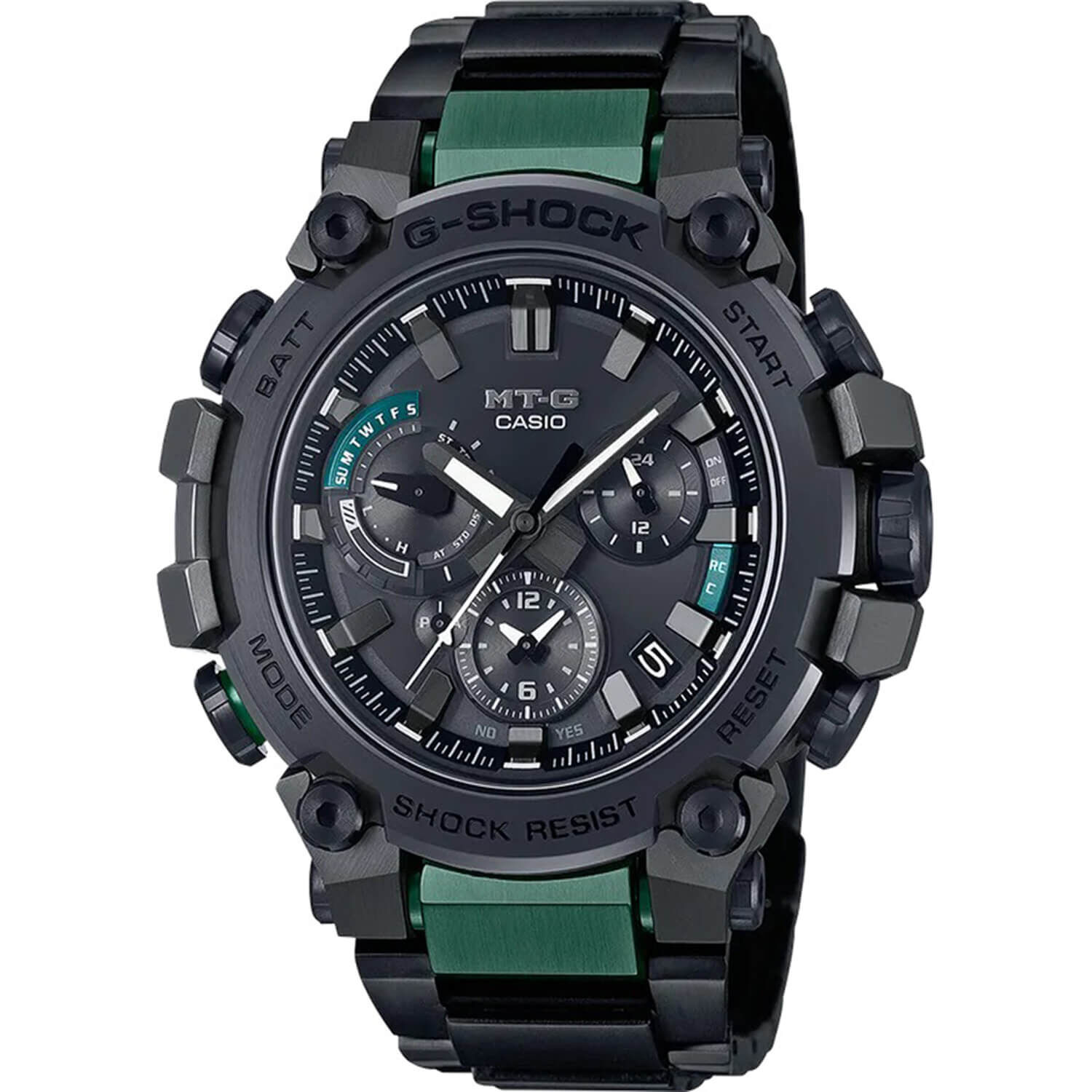 G-Shock MT-G Dual Core Guard Watch Green Accents, 51.9mm