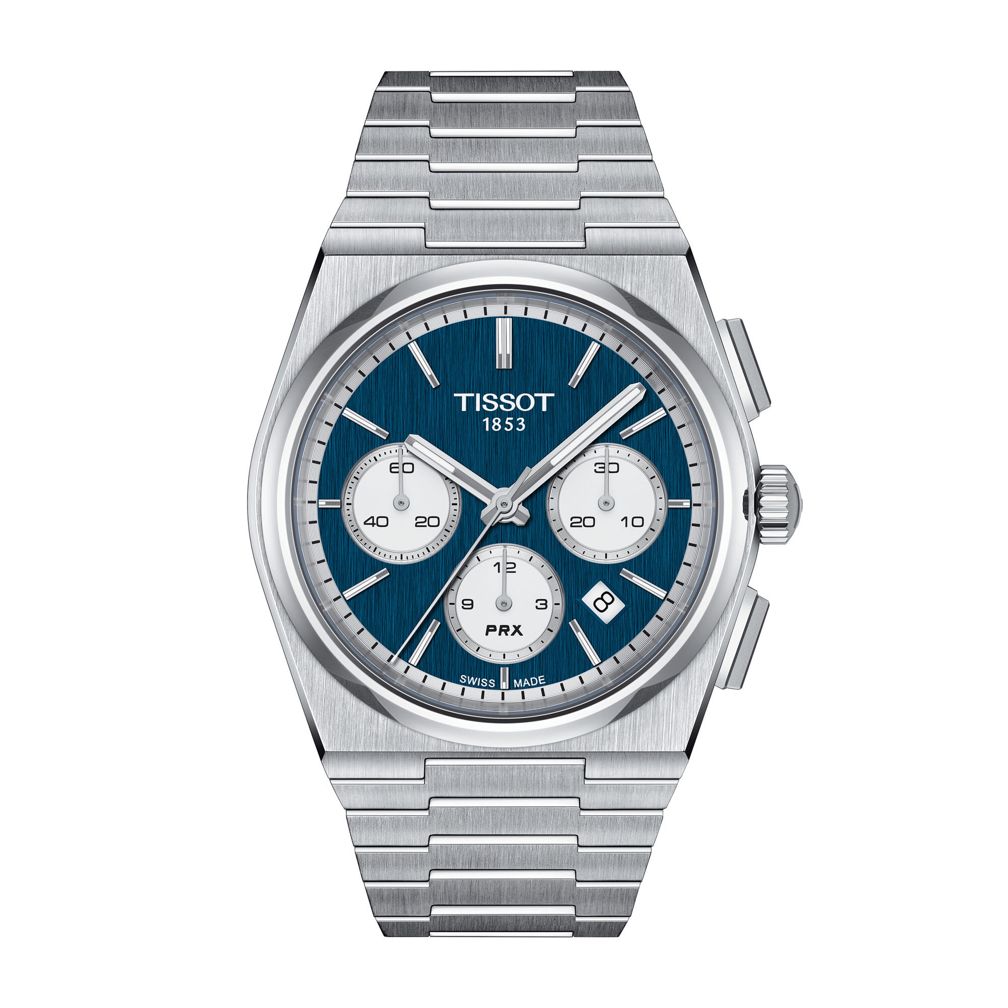 Tissot PRX Automatic Chronograph Watch Blue Dial, 41.5mm