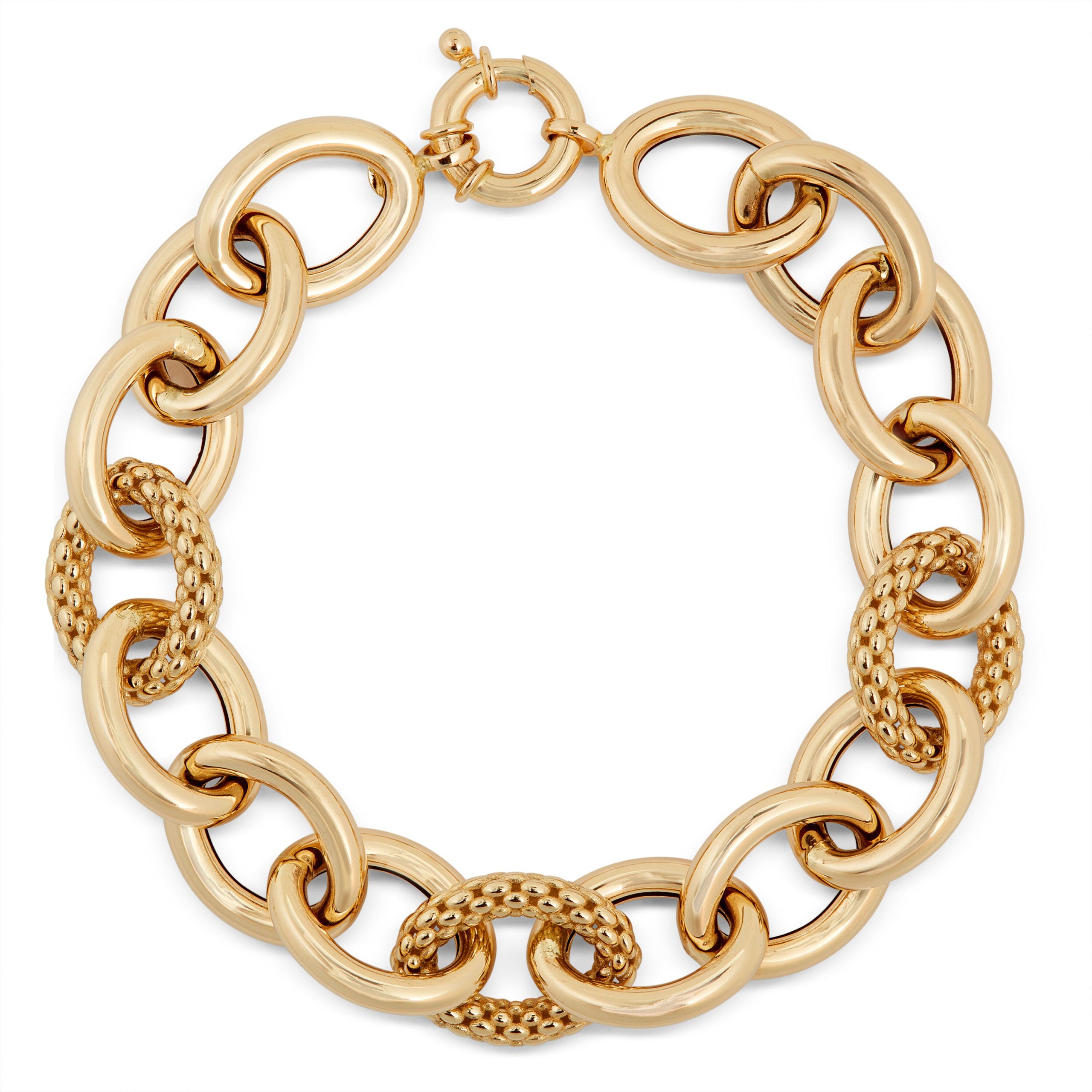 Toscano Oval Link Bracelet, 14K Yellow Gold