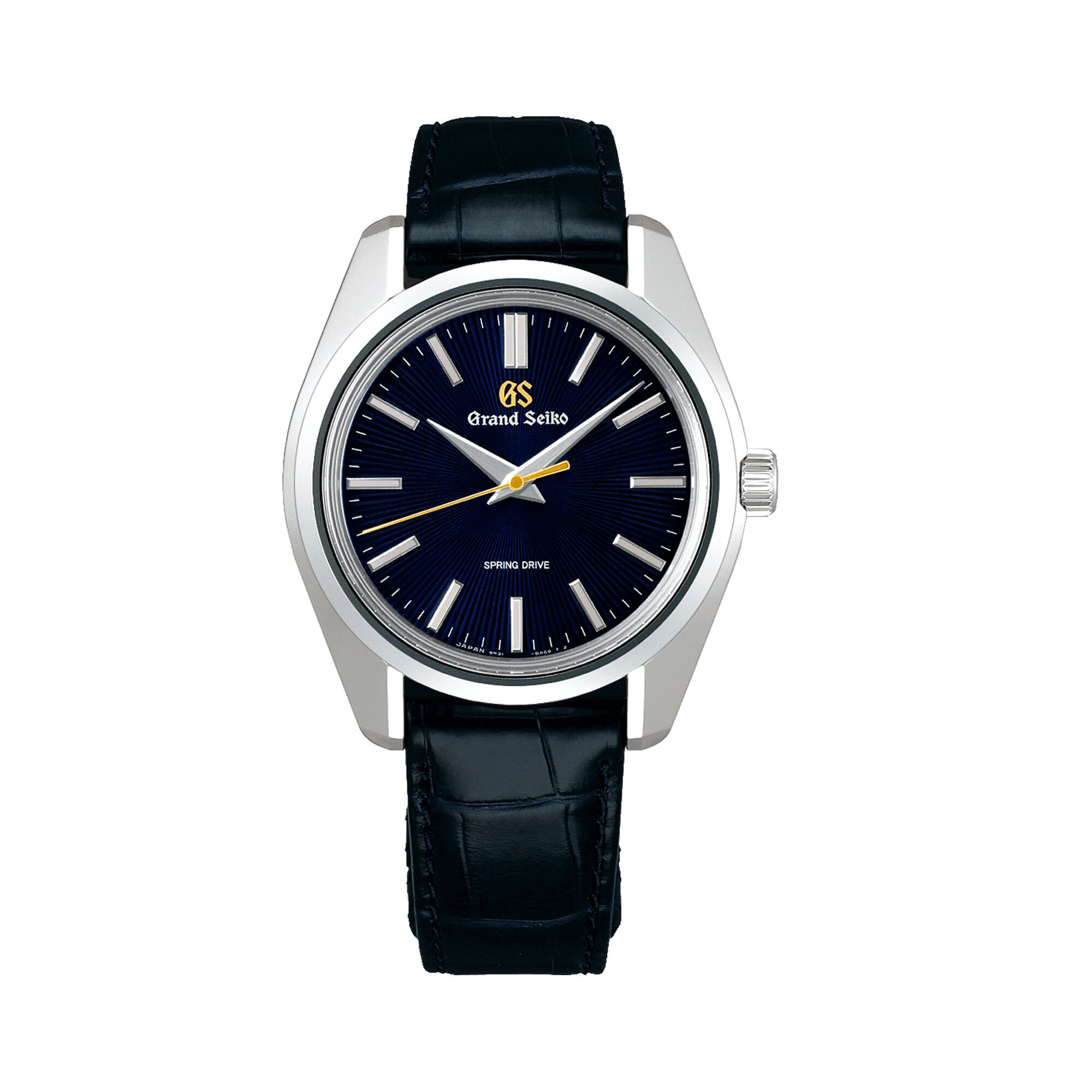 Grand Seiko Heritage Collection Watch Blue Dial Black Leather Strap, 40mm