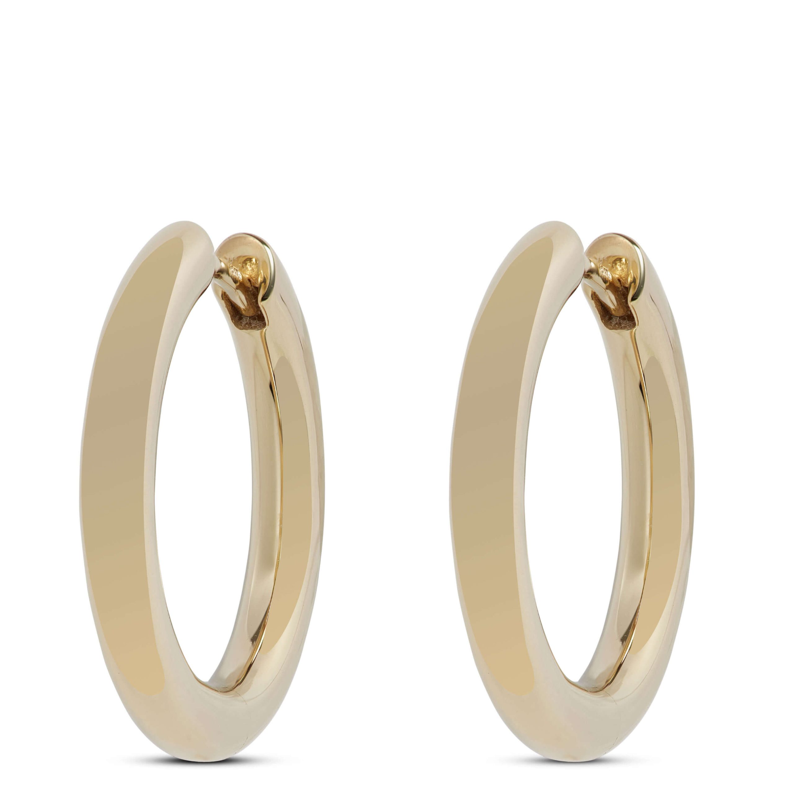 20MM Hinged Hoop Earrings, 14K Yellow Gold