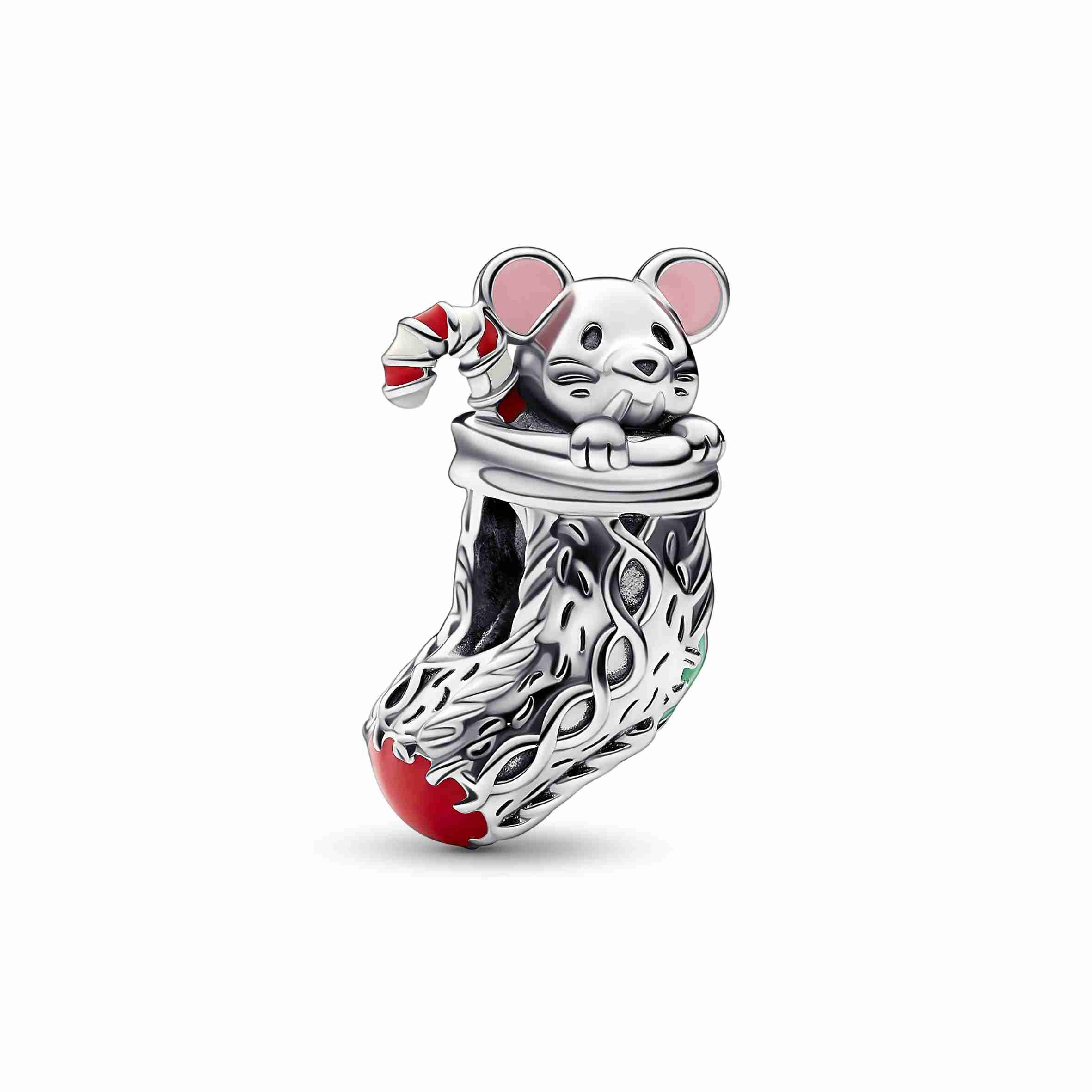 Pandora Festive Mouse & Stocking Charm