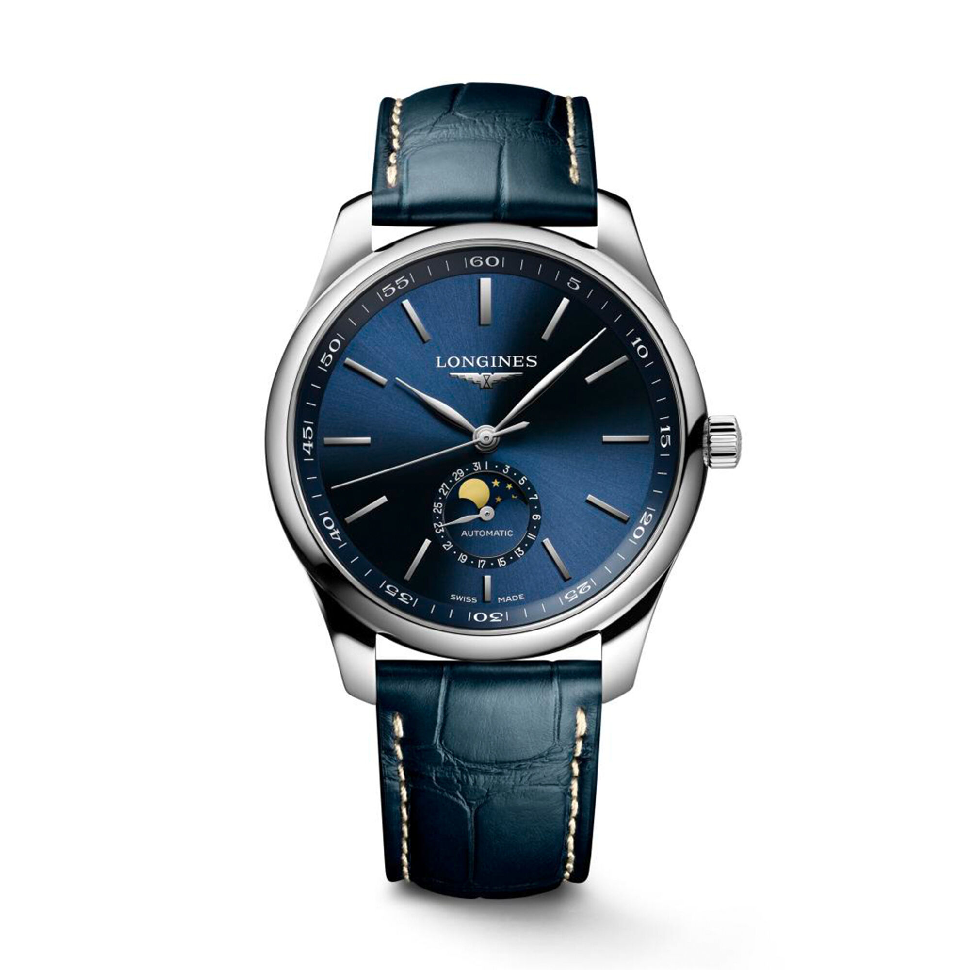 Longines Master Moonphase Blue Dial Watch, 42mm