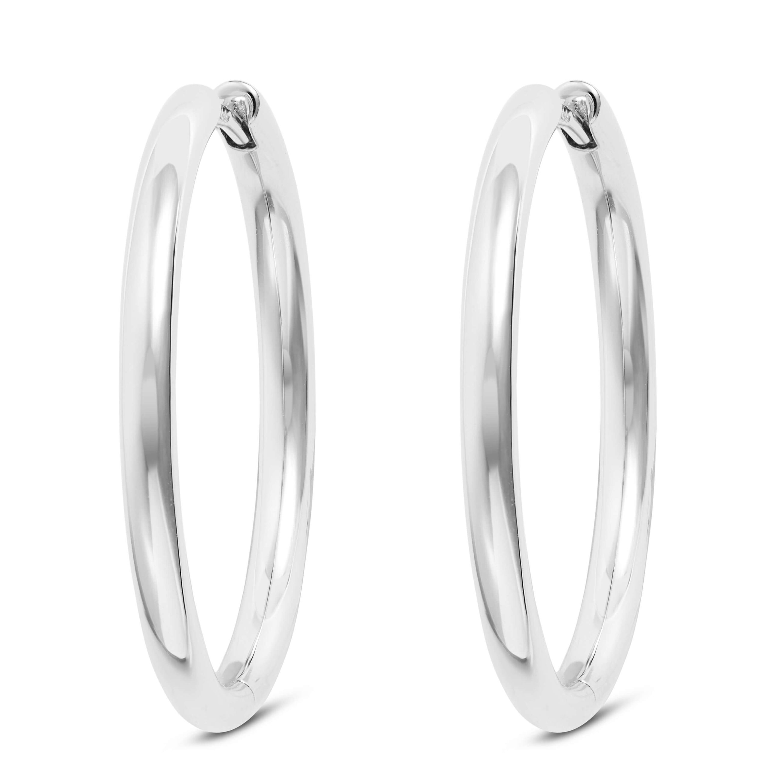 30MM Hoop Earrings in Sterling Silver