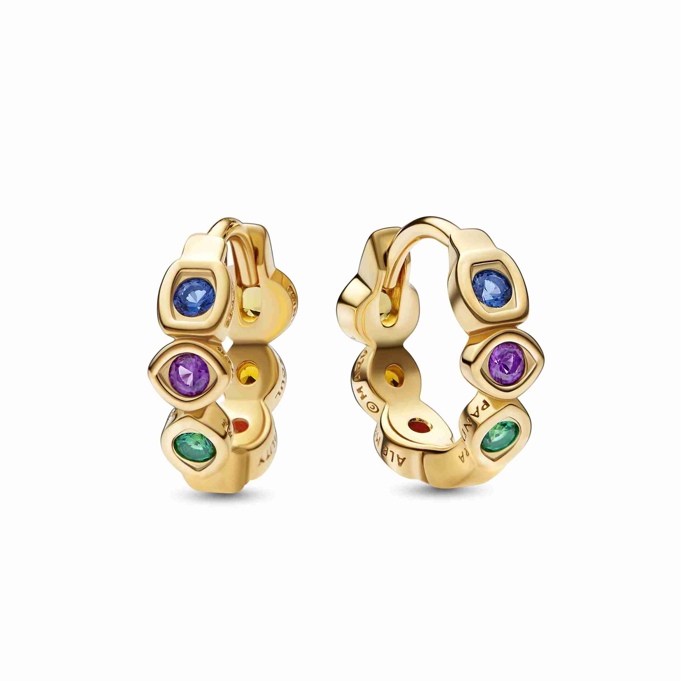 Pandora Marvel The Avengers Infinity Stones Hoop Earrings