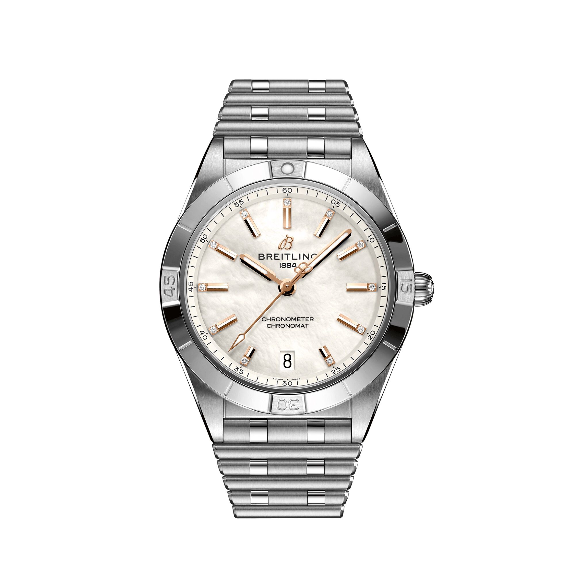 Breitlinig Chronomat Automatic 36 White Dial Watch, 36mm