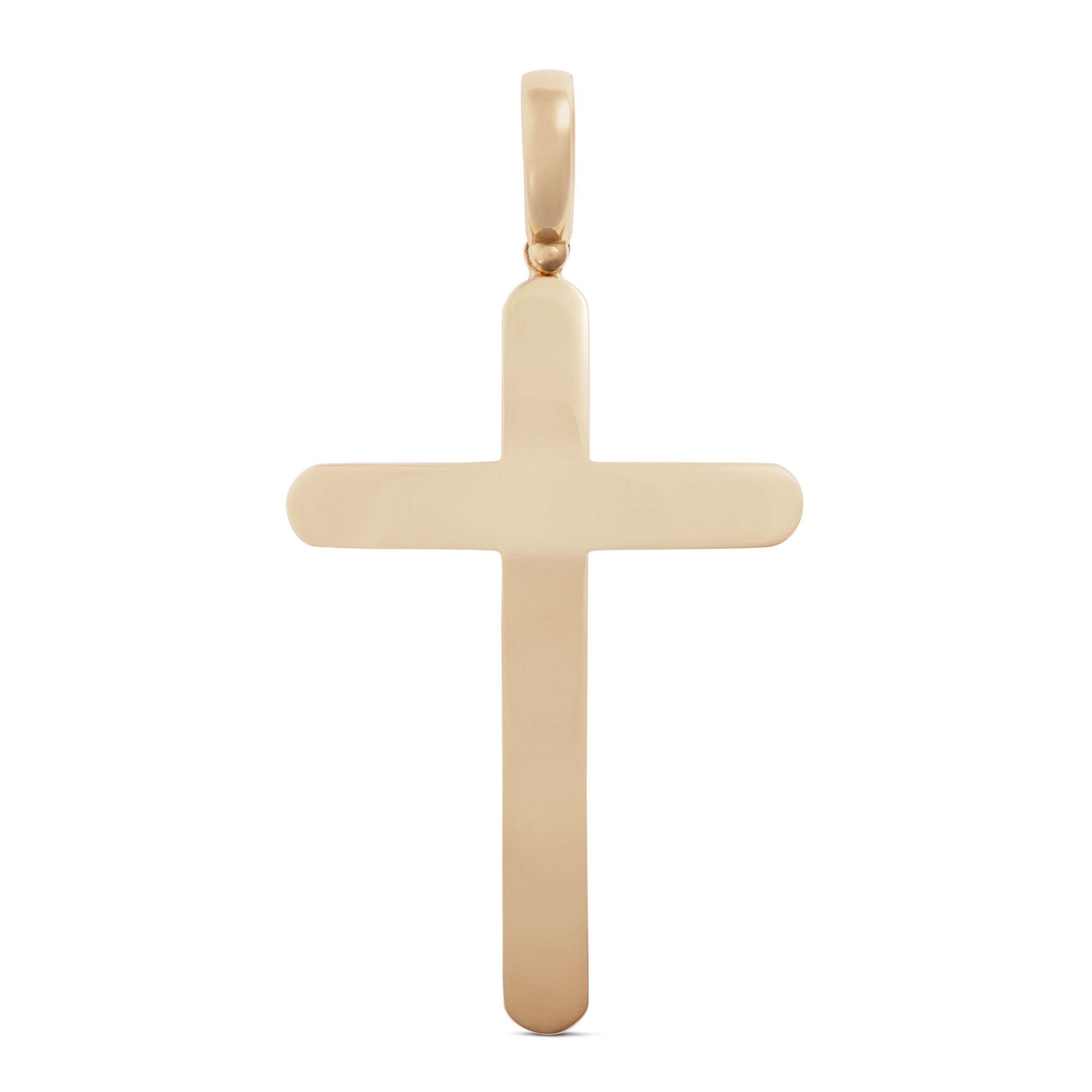 Toscano Cross Pendant Charm, 14K Yellow Gold