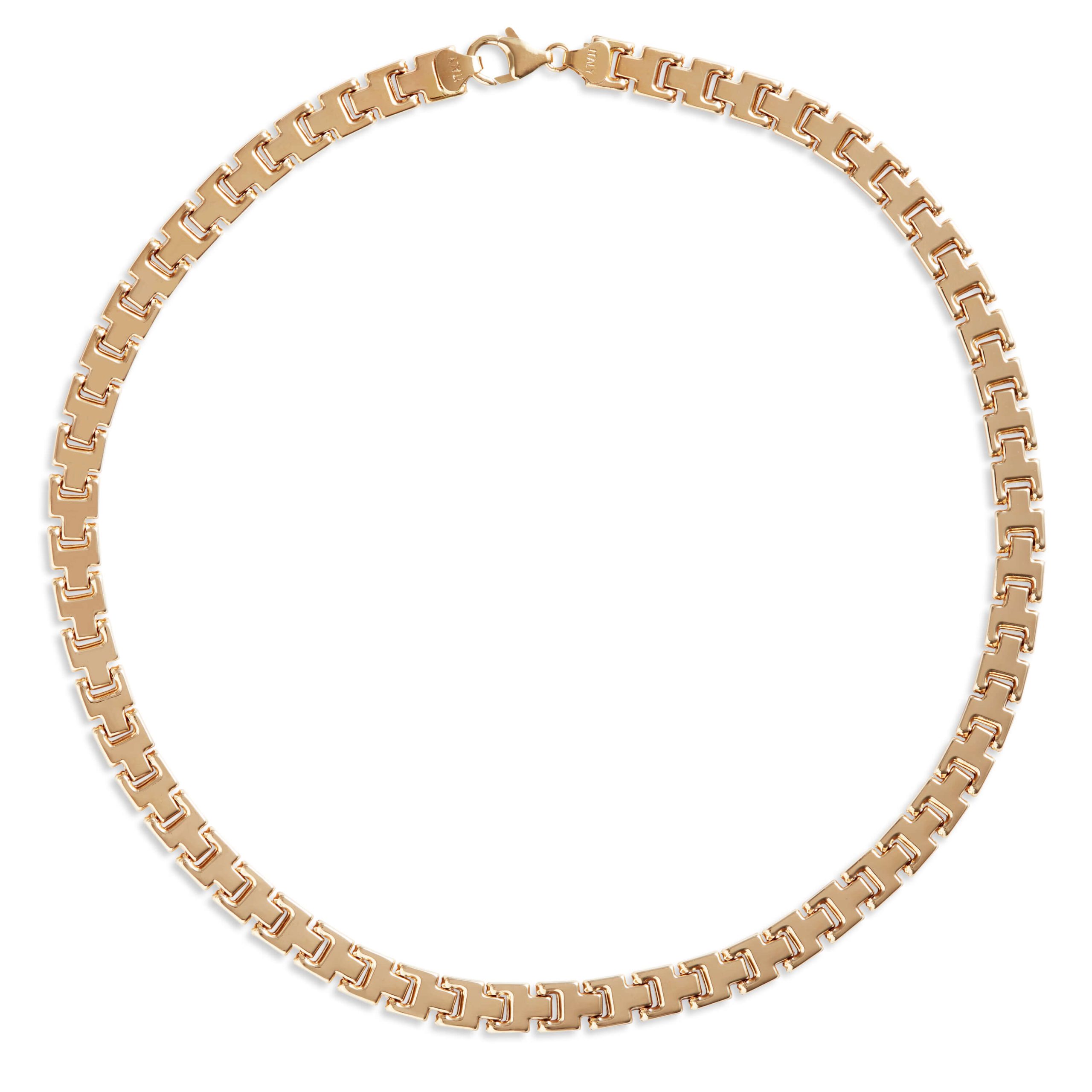 Toscano Three-Row Panther Necklace, 14K Yellow Gold