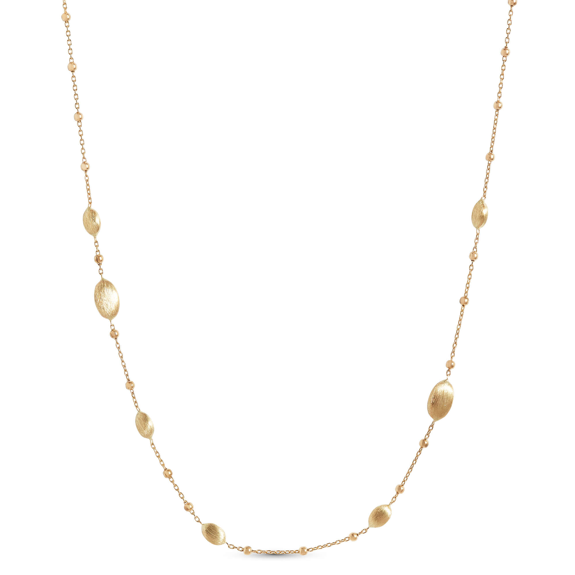 Toscano Multi Bead Chain Necklace, 14K Yellow Gold