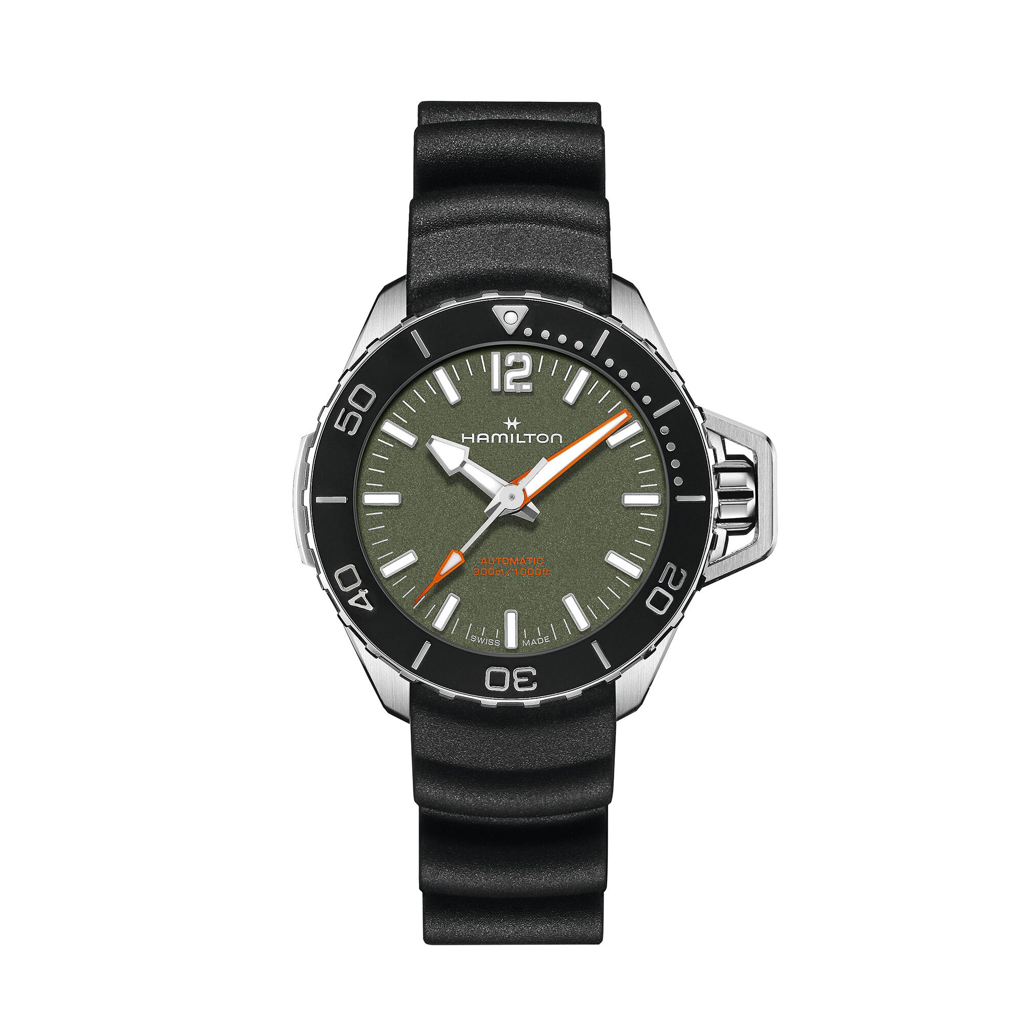 Hamilton Khaki Navy Frogman Auto Green Dial Watch, 41mm