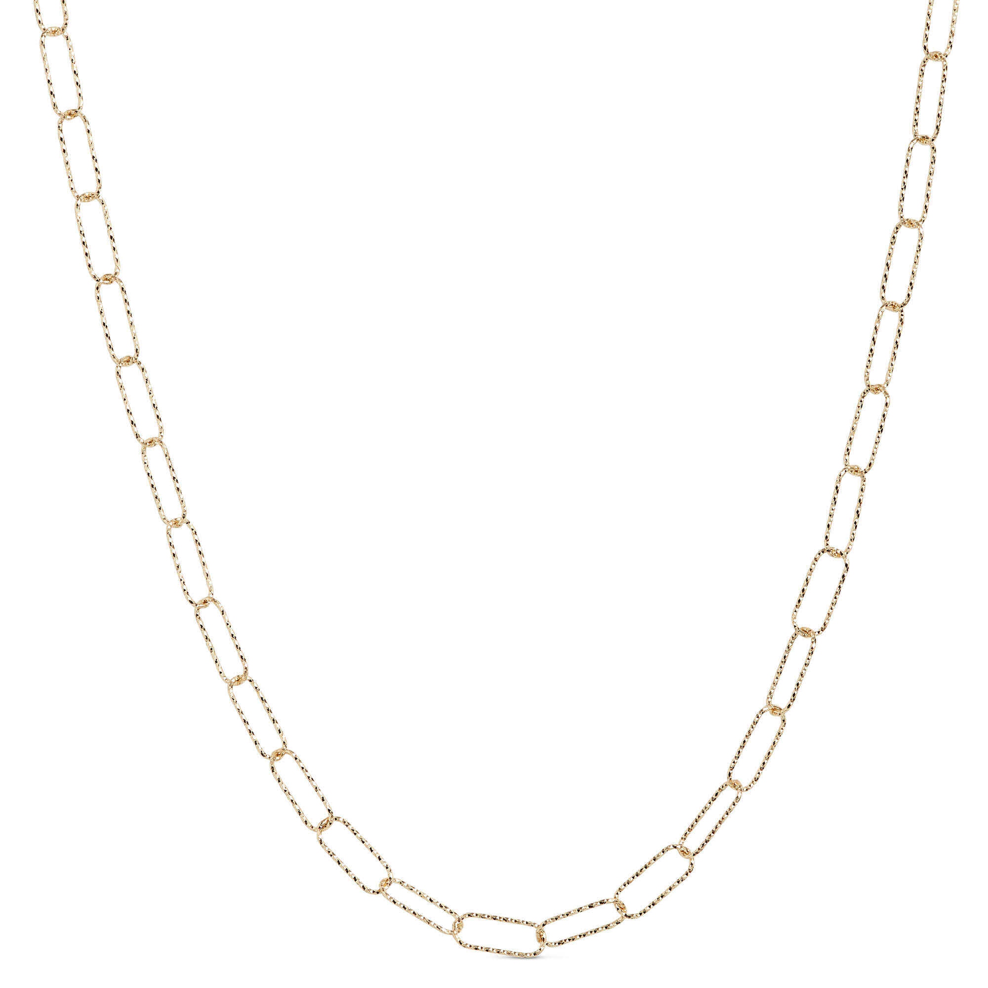 24-Inch Toscano Diamond Cut Neck Chain, 14K Yellow Gold