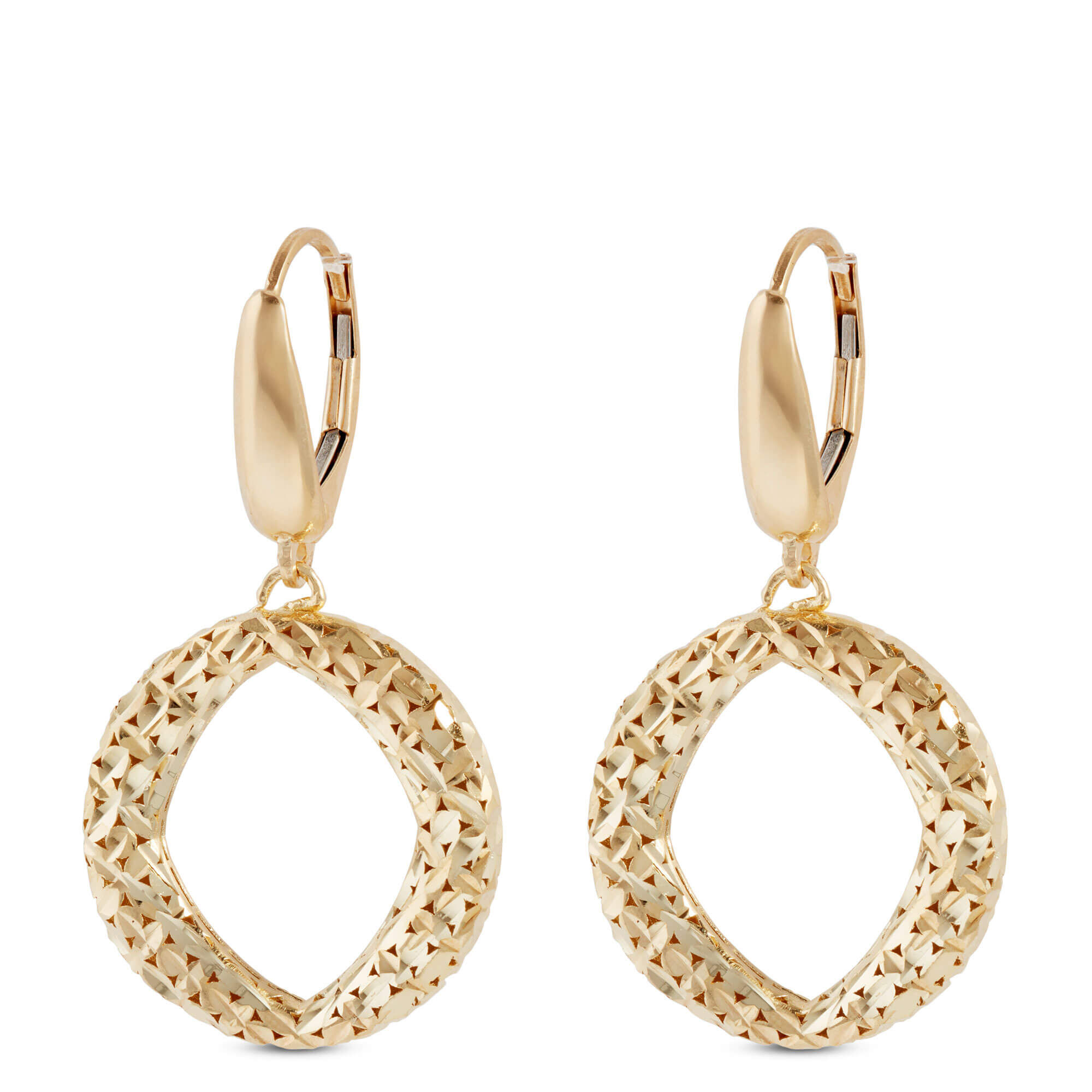Toscano Open Circle Earrings, 14K Yellow Gold
