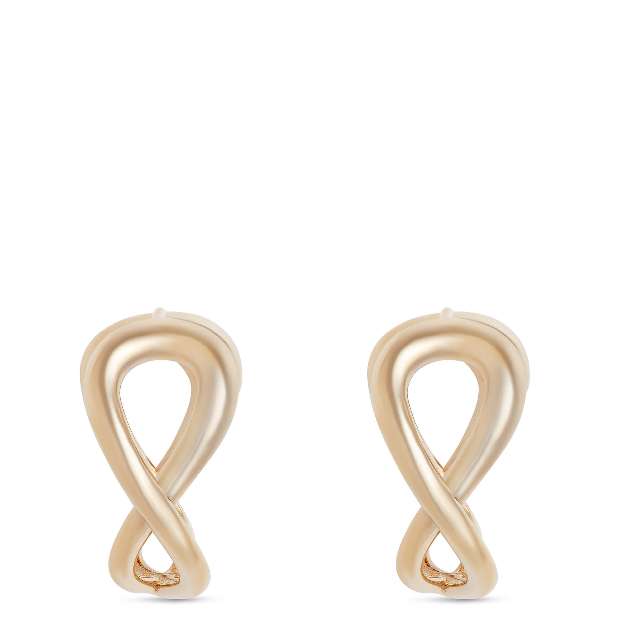 Toscano Infinity Hoop Earrings, 14K Yellow Gold