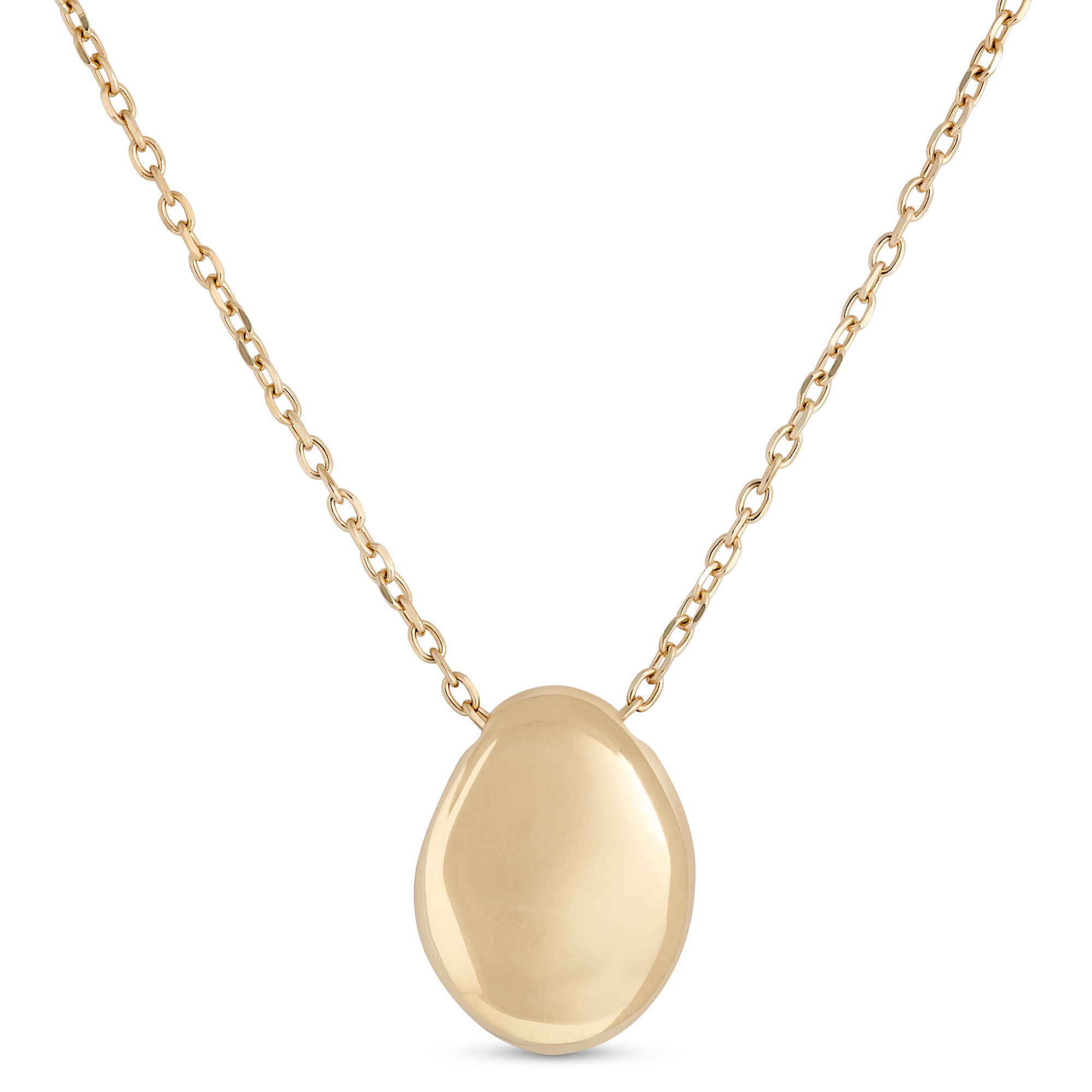Toscano Large Pebble Pendant Necklace, 14K Yellow Gold