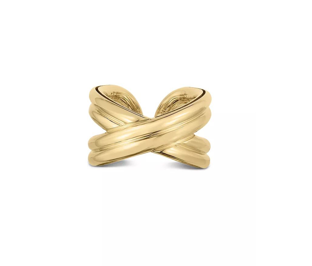 Roberto Coin Criss Cross Fashion Ring 18K Gold