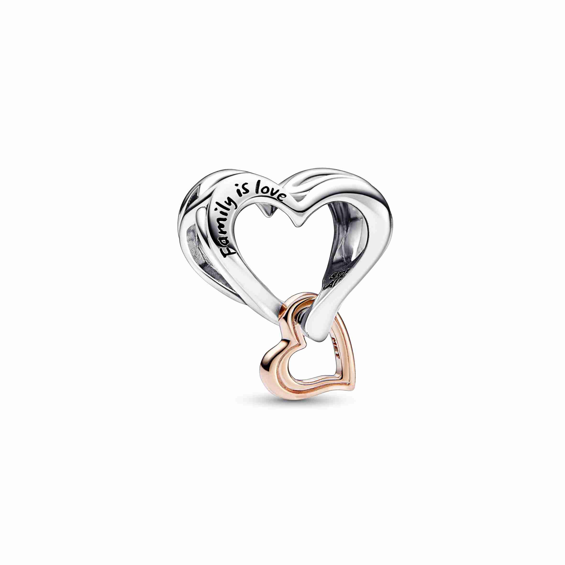 Pandora Two-tone Openwork Infinity Heart Charm
