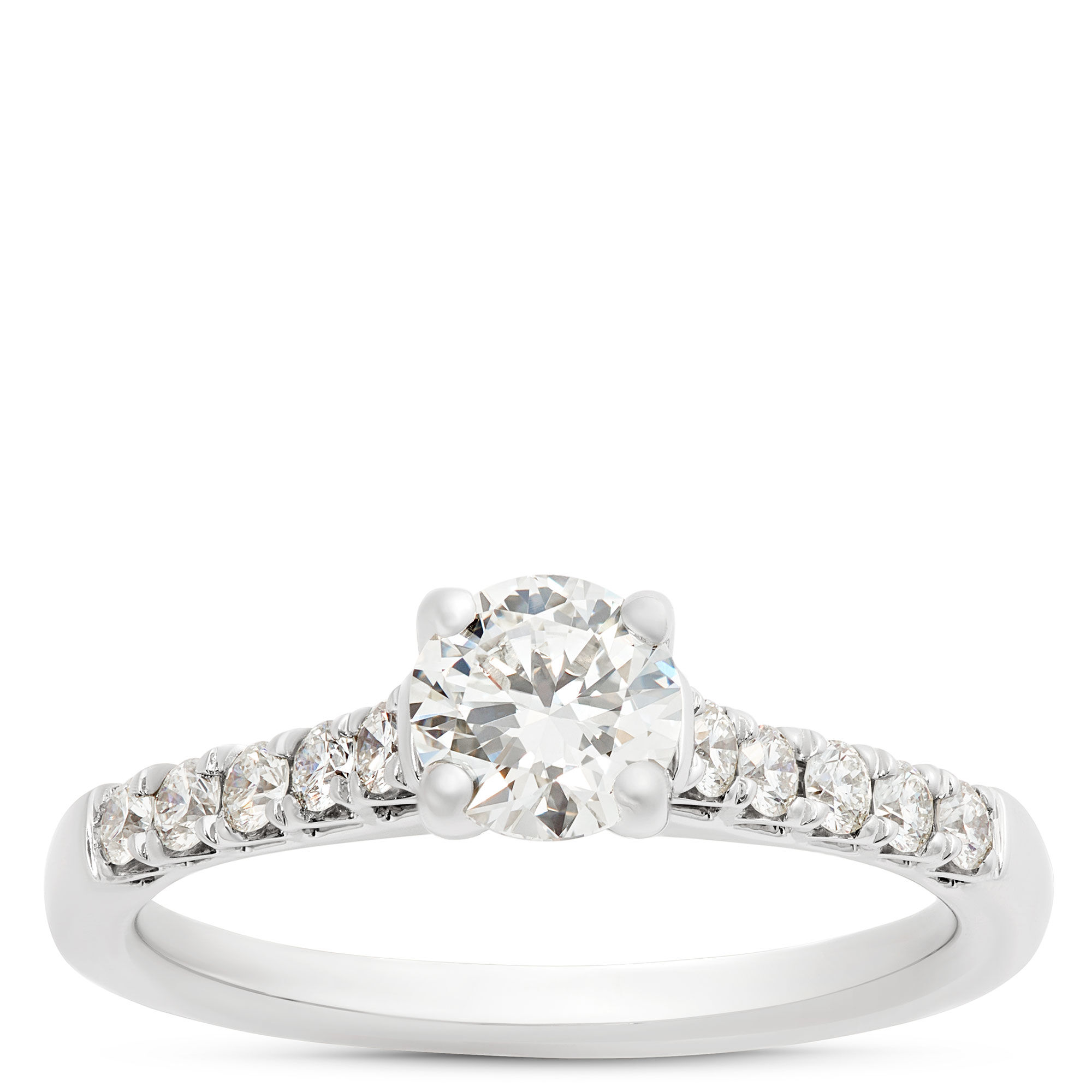 Round Diamond Engagement Ring, Platinum