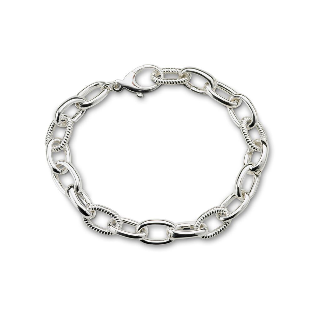 Monica Rich Kosann 7.5" Charm Bracelet Braided Links, Sterling Silver