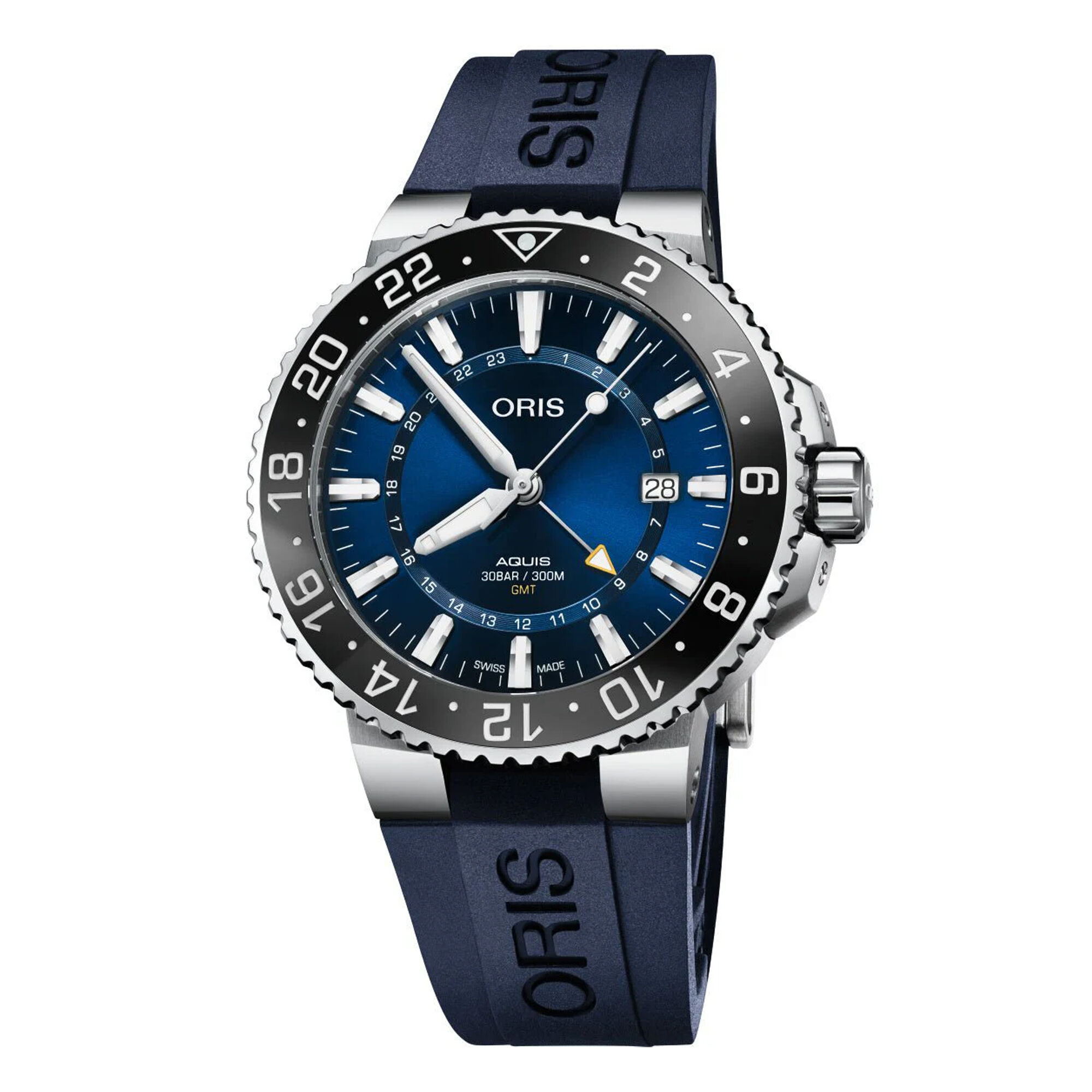 Oris Aquis GMT Date Blue Dial Watch, 43 mm