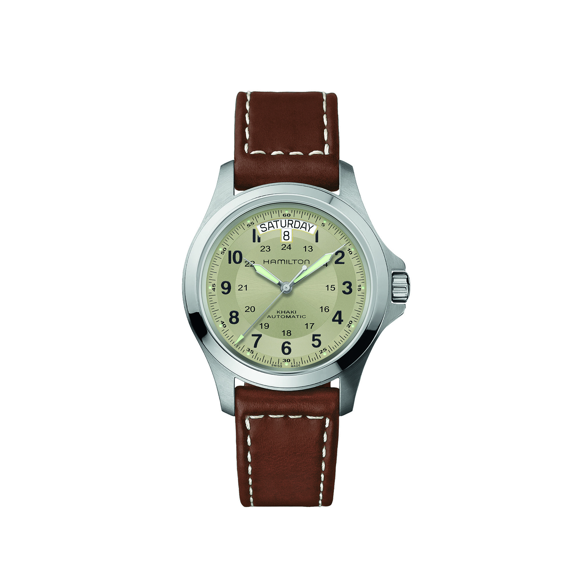 Hamilton Khaki Field King Auto Beige Dial Watch, 40mm